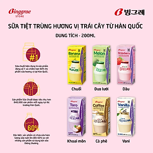 Thùng 24 hộp Sữa dưa lưới 200ml nhãn hiệu Binggrae