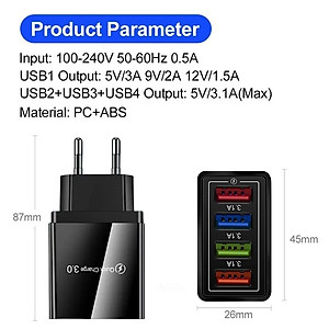 Củ Sạc nhanh 5.1A với 4 trong 1 Cổng Usb Cho Điện Thoại IPAD TABLET - miếng lót chuột