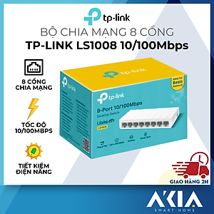 TP-Link LS1008 - Bộ chia mạng 8 cổng, tiết kiệm điện năng, tốc độ cao 10/100 Mbps - Hàng chính hãng