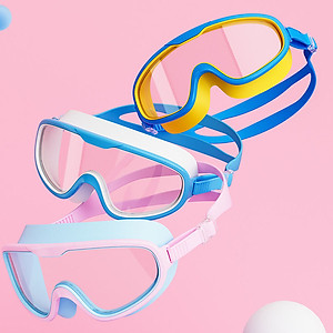 Kính bơi trẻ em chống tia UV bản rộng góc nhìn 180 độ Cleacco  SG1885 dây đeo silicone êm ái , không kích ứng , an toàn với trẻ em  - Hàng chính hãng Boro Sport