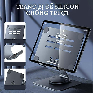 Giá Đỡ Hợp Kim Nhôm Để Bàn Xoay 360 Độ Cho Điện Thoại, Máy Tính Bảng, Iphone, Ipad L06 - Hàng chính hãng