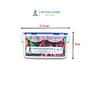 [TẶNG KHAY RÁO NƯỚC] Hộp Đựng Thực Phẩm VIETSON 1300ml Nắp Khóa 4 Cạnh Kín Hơi