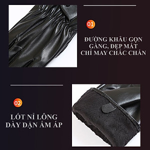 Găng tay da nam cảm ứng GTDCC07 