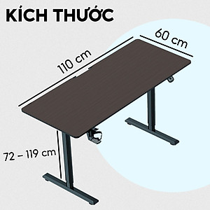 Bàn nâng hạ chiều cao thông minh iCockpit 1880, bàn 4 chân 2 mô tơ cực kì vững chắc