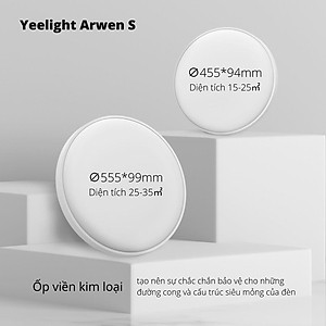 Đèn Led Ốp Trần Thông Minh Yeelight Arwen S450/S550 - 50W - Led RGB hắt trần - Hỗ trợ Homekit, Mihome Global - Hàng chính hãng