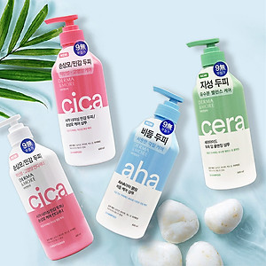 Dầu gội và dầu xả phục hồi tóc hư tổn giảm bết Derma & More CERAMIDE giảm gãy rụng, dưỡng tóc bóng khỏe 600ml
