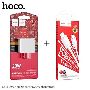 Bộ Sạc Nhanh PD 20W Cho iPhone, iPad Hoco C76Plus/CS13/C109 - Hỗ trợ sạc nhanh 0-50% Pin trong 30p - Hàng Chính Hãng