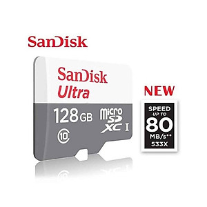 Thẻ Nhớ Sandisk Ultra Micro SDHC 128GB Class 10 - 80MB/s - Hàng Chính Hãng