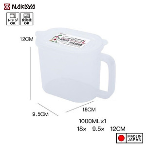 Hộp thực phẩm có tay cầm Nakaya 1000ml hàng nội địa Nhật Bản K155#