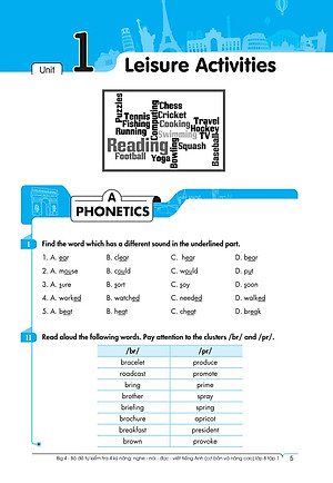 Sách Big 4 Bộ Đề Tự Kiểm Tra 4 Kỹ Năng Nghe - Nói - Đọc - Viết (Cơ Bản Và Nâng Cao) Tiếng Anh Lớp 8 Tập 1