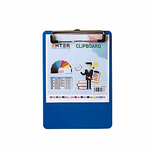 Bìa trình ký mica Enter G03 16.5x21.5cm có kẹp giấy A5 đứng 