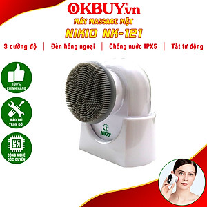 Máy Massage Mặt, Nâng Cơ Điện Di Tinh Chất Làm Trẻ Hóa Da Kết Hợp Rửa Mặt Nikio NK-121