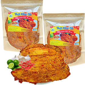 LOẠI ÍT CAY THỊT BÒ KHÔ DẠNG MIẾNG MỀM THƯƠNG HIỆU SK FOOD - TỔNG 2 BỊCH 1 KG