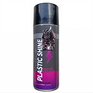 Chai xịt phục hồi nhựa nhám, nhựa đen, dưỡng đen dàn nhám Sprayking Plastic Shine 400ml, dàn áo phai màu