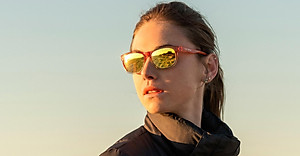 Kính mát thể thao Unisex Tifosi Swank - Gọng Orange Rush, Tròng Smoke Yellow