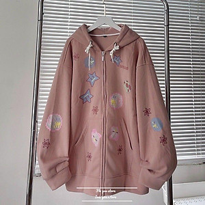 Unknown london PINK (Unknown London pink rhinestone hoodie in size 