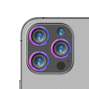 Kính Cường Lực cho Camera Lens MIPOW KINGBULL ALUMIUM Trong Suốt Viền Màu Dành Cho iPhone 13 Pro Max / 13 Pro_ Hàng Chính Hãng