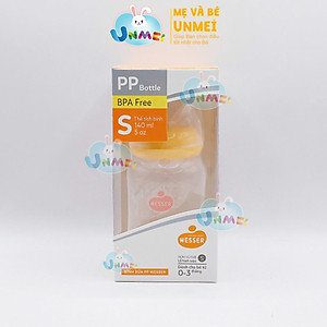 Combo 3 Bình Sữa Wesser PP 60ml, 140ml và 250ml (Giao màu ngẫu nhiên)