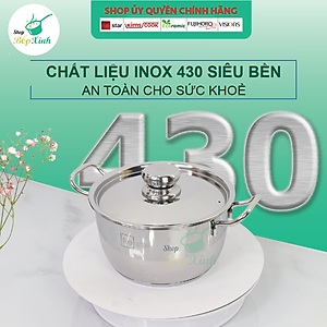 Bộ Nồi Inox 430 Bếp Từ Fivestar 3 Chiếc Nắp Inox Tặng 5 Muỗng Ăn Inox