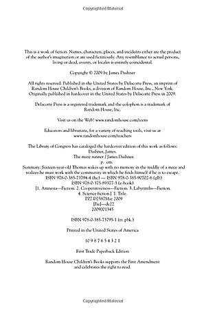 Sách The Maze Runner: Book One (Now A Major Motion Picture)