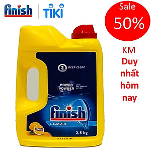 Bột rửa bát Finish Dishwasher Power Powder Lemon 2,5 kg hương chanh - Bột rửa bát finish classic dùng cho máy rửa bát 2.5kg, 1kg