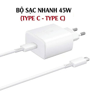 Bộ dây & củ sạc nhanh Samsung 45W Type-C cho Galaxy Note10 Plus, S20 Ultra và các dòng điện thoại khác – Hàng Chính hãng