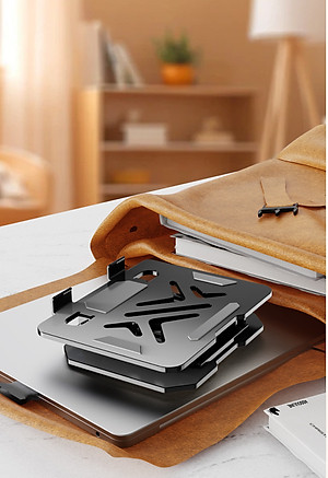 Kệ đỡ giá đỡ đế tản nhiệt cho máy tính bảng hợp kim nhôm gấp gọn xoay 360 độ nhiều nấc độ cao K31- Hàng chính hãng