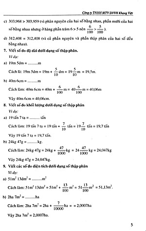 Sách Bồi Dưỡng Học Sinh Giỏi Toán Lớp 5 Theo Chuyên Đề - Số Thập Phân, Các Phép Tính Về Số Thập Phân