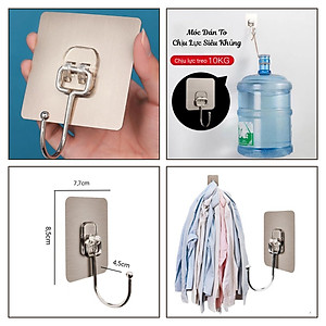 Combo Móc phơi quần áo inox 304 sáng bóng đẹp dài 42cm