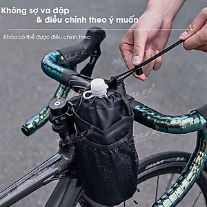 Túi đựng bình nước cho xe đạp, giữ nhiệt (loại lớn) TGN-07 gắn tay lái xe đạp, phù hợp nhiều kích thước, gắn 3 điểm nhiều vị trí - Mai Lee