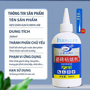 Keo Dán Gạch Men Siêu Dính LKB 260ml Dán Ron Gạch Gốm Ván Gỗ Lát Sàn Ốp Viền Tường Nhà