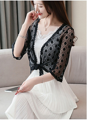 [CHẤT LƯỢNG LOẠI 1] Áo khoác nữ, áo khoác ren tà ngắn 13 cao cấp, thoáng mát, sang trọng C130