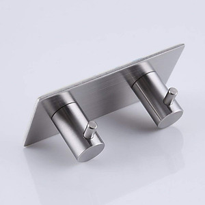 Móc treo quần áo 2 chấu dán tường inox 304 Hobby home decor 2TV160