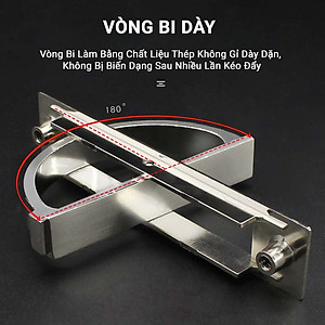 Tay Nắm Âm Tủ KUNBE Lật Xoay 180º Cao Cấp - Dùng Làm Tay Kéo, Tay Nắm Cho Cửa, Tủ, Ngăn Kéo Tạo Thẩm Mỹ