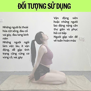 Thảm Ngải Cứu Điện, Đệm Sưởi Ngải Cứu Đông Y Nội Địa Trung Hỗ Trợ Đau Vai Gáy, Đau Lưng Nhức Mỏi Xương Khớp - TẶNG KÈM TÚI ĐỰNG HÀNG CHÍNH HÃNG MINIIN
