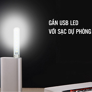 Đèn Led Thanh 8 Bóng Để Bàn Đầu Gắn Ngõ USB Dự Phòng 4W (0.5W/led) Siêu Sáng