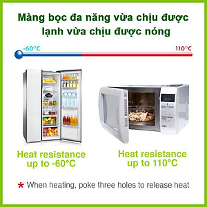 Màng bọc thực phẩm PE MyJae Đài  Loan 30cmx30m dạng xé chấm đứt bảo quản thực phẩm an toàn tiện lợi