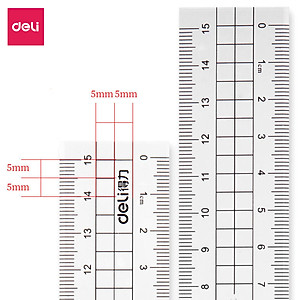 Bộ dụng cụ eke thước đo độ học sinh Deli - 1 bộ - 71988