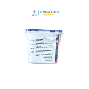 [TẶNG KHAY RÁO NƯỚC] Hộp Đựng Thực Phẩm VIETSON 2400ml Nắp Khóa 4 Cạnh Kín Hơi