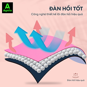 Thảm YOGA chính hãng Agnite dày 10mm, chất liệu NBR mềm mại và chống nước dễ dàng vệ sinh, lau giặt - ER201