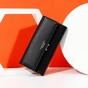 Ví dài bóp nữ cầm tay gấp da trơn kiểu dáng thời trang xinh