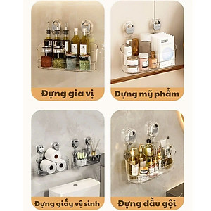 Kệ Để Đồ Nhà Tắm Cốc Hút Dán Tường, Giá Treo Nhà Bếp Chắc Chắn, Lỗ Thoát Nước Thông Minh - HÀNG CHÍNH HÃNG MINIIN