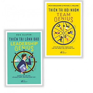 Combo 2 Cuốn: Thiên Tài Lãnh Đạo Leadership Genius + Thiên Tài Đội Nhóm Team Genius - Tặng kèm bookmark AHA