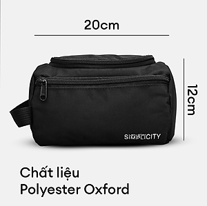 Túi tinh tế Men Stay Simplicity đựng đồ dùng cá nhân, mỹ phẩm, đi tập gym, du lịch, công tác cho nam vải Polyester Oxford Men Stay Simplicity