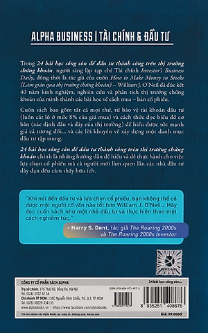 24 Bài Học Sống Còn Để Đầu Tư Thành Công Trên Thị Trường Chứng Khoán ( tặng kèm bookmark Tuyệt Đẹp )