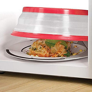 Plastic Microwave Food Cover Vented Splatter Protector Lid Safe Vent Yellow