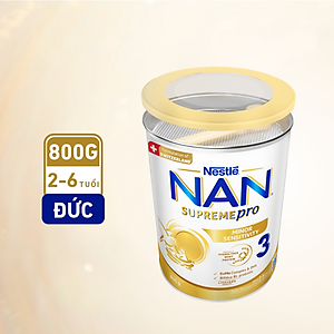Sữa bột Nestlé NAN SUPREMEPRO 3 800g nhập khẩu Đức đạm Gentle Optipro ngừa mẫn cảm Tặng Đồ Chơi Bàn Kèm Chữ Cái (Dành cho trẻ từ 2 - 6 tuổi)