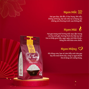 Gạo thơm thượng hạng - Nàng Sen Yêu Thương 4kg - Ngon thơm dẻo nhiều