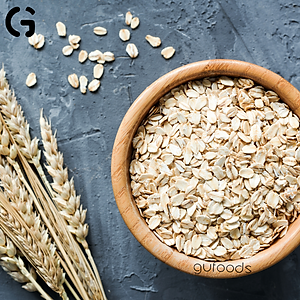 Yến Mạch Tươi Cán Mỏng (Cán Vỡ 0.55mm) GUfoods 500g - Ăn Kiêng, Giàu Chất Xơ, Hỗ Trợ Giảm Cân, Tập Gym, Eat Clean