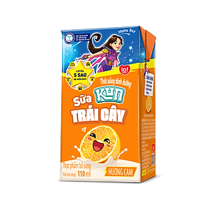 Thùng 48 hộp Sữa trái cây hương cam KUN 110ml/hộp